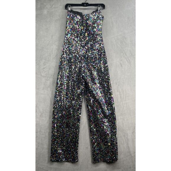 Anthropologie Hutch Bow Jumpsuit Size 2 Black Montif Strapless - Picture 6 of 13